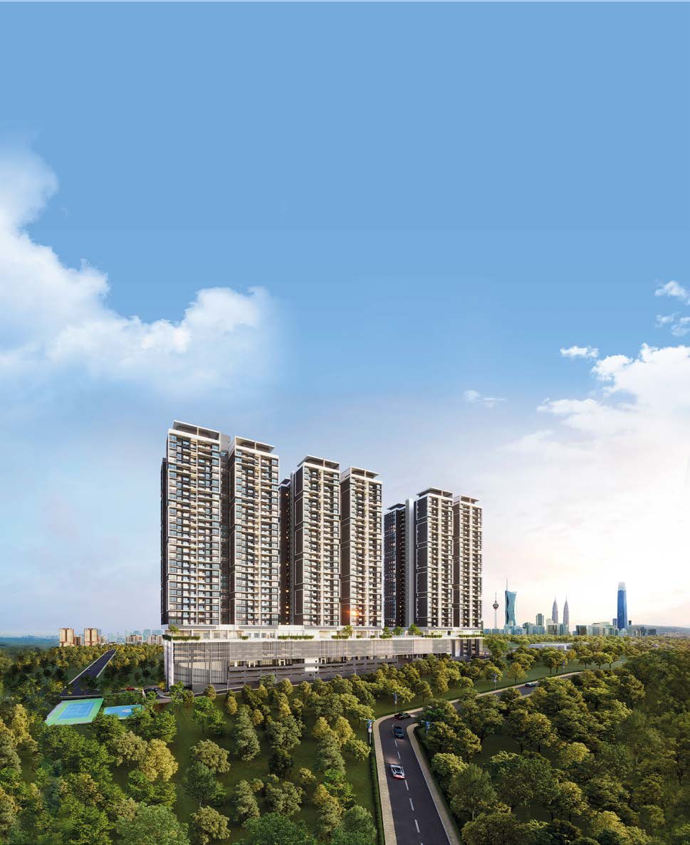 Aerial view of the three towers