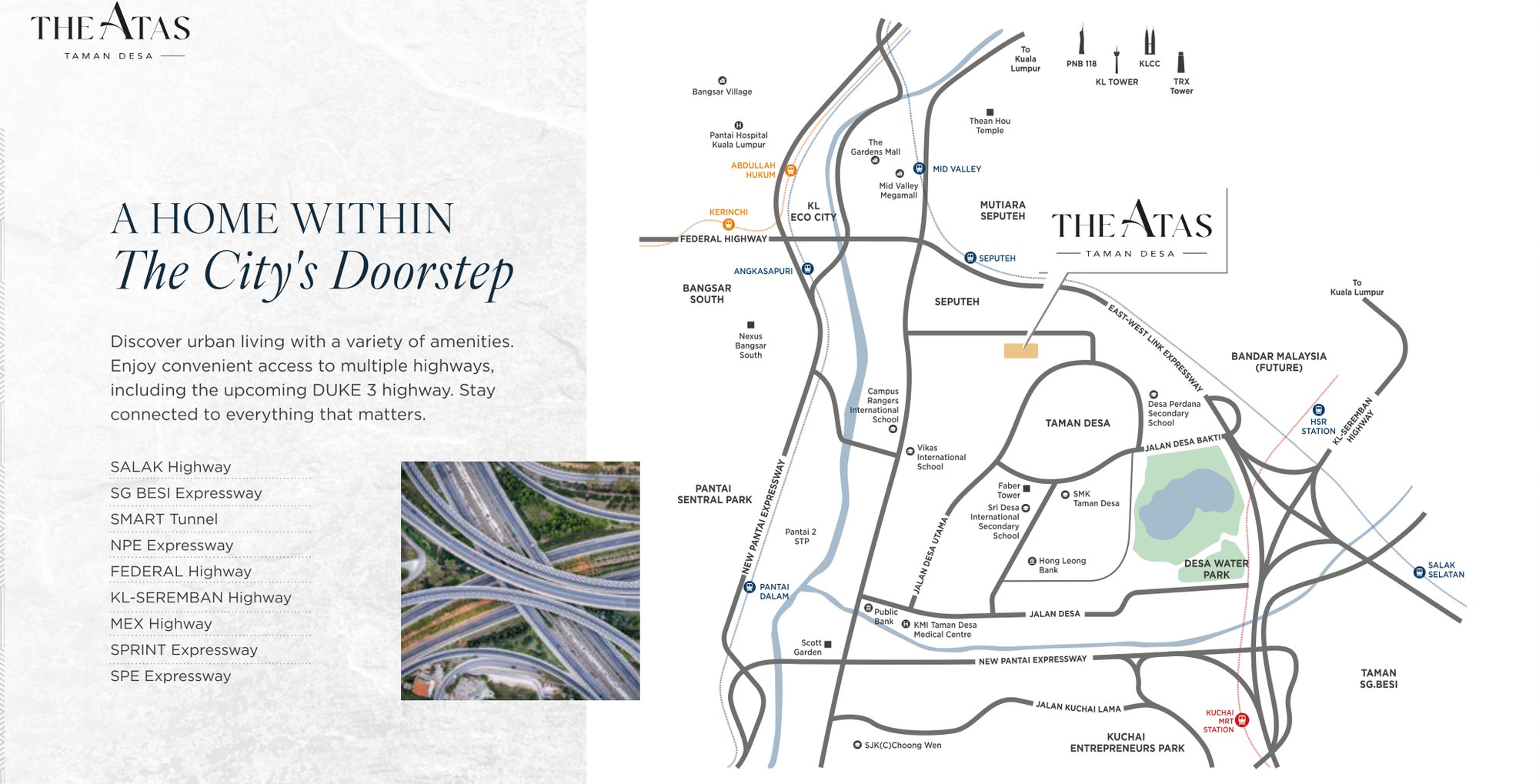 The Atas location map, Taman Desa, Kuala Lumpur